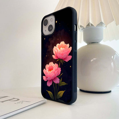 Starlit Peonies Lotus Glass Case