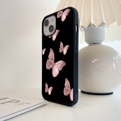 Butterfly Pattern Glass Case