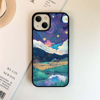 Starry Meadow Nights Glass Case