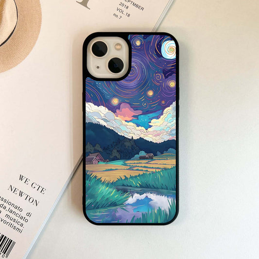 Starry Meadow Nights Glass Case