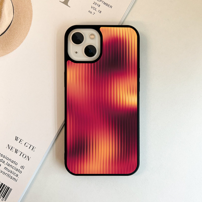 Amber Flame Wave Glass Case