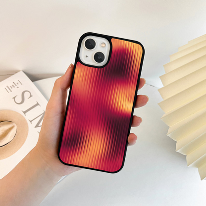 Amber Flame Wave Glass Case