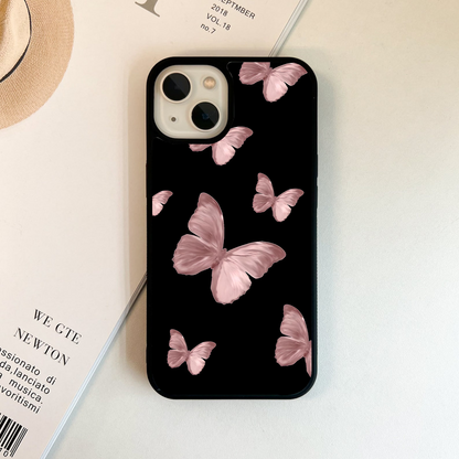 Butterfly Pattern Glass Case