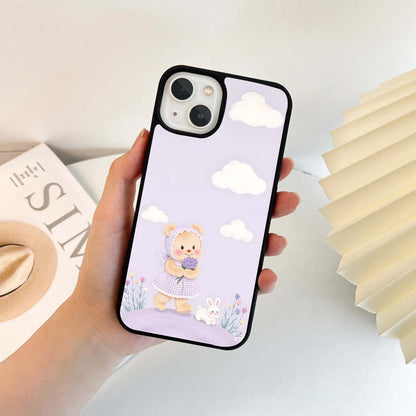 Sweet Bunny Meadows Glass Case