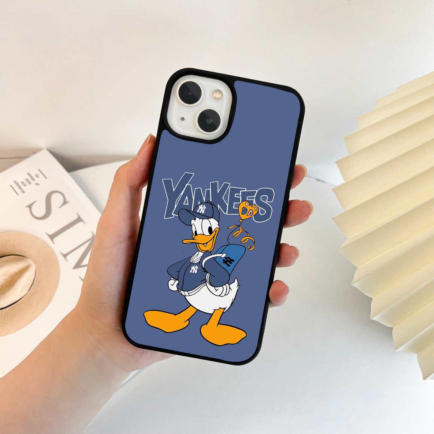 Cute Duck Couple  Glass Case ( 2 FREE Keychains )