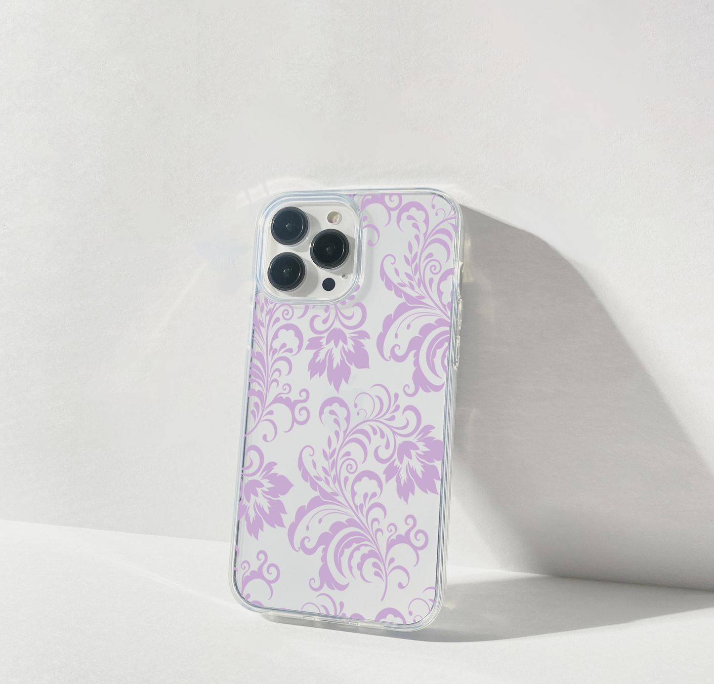 Lavender Petal Fantasy Clear Silicon Cover