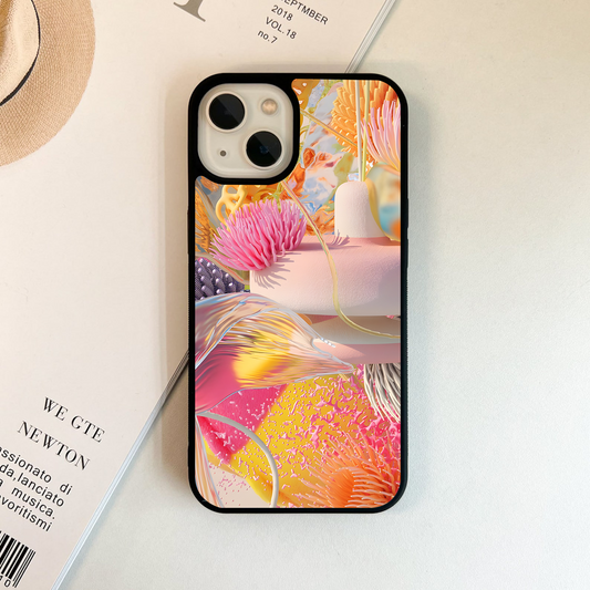 Abstract Bloom Mix Glass Case