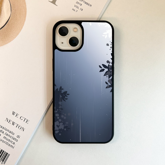 Rainy Leaf Glow Glass Case
