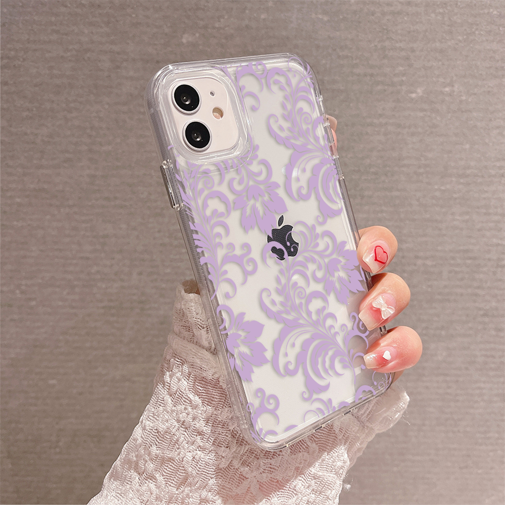 Lavender Petal Fantasy Clear Silicon Cover