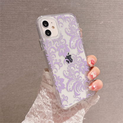 Lavender Petal Fantasy Clear Silicon Cover