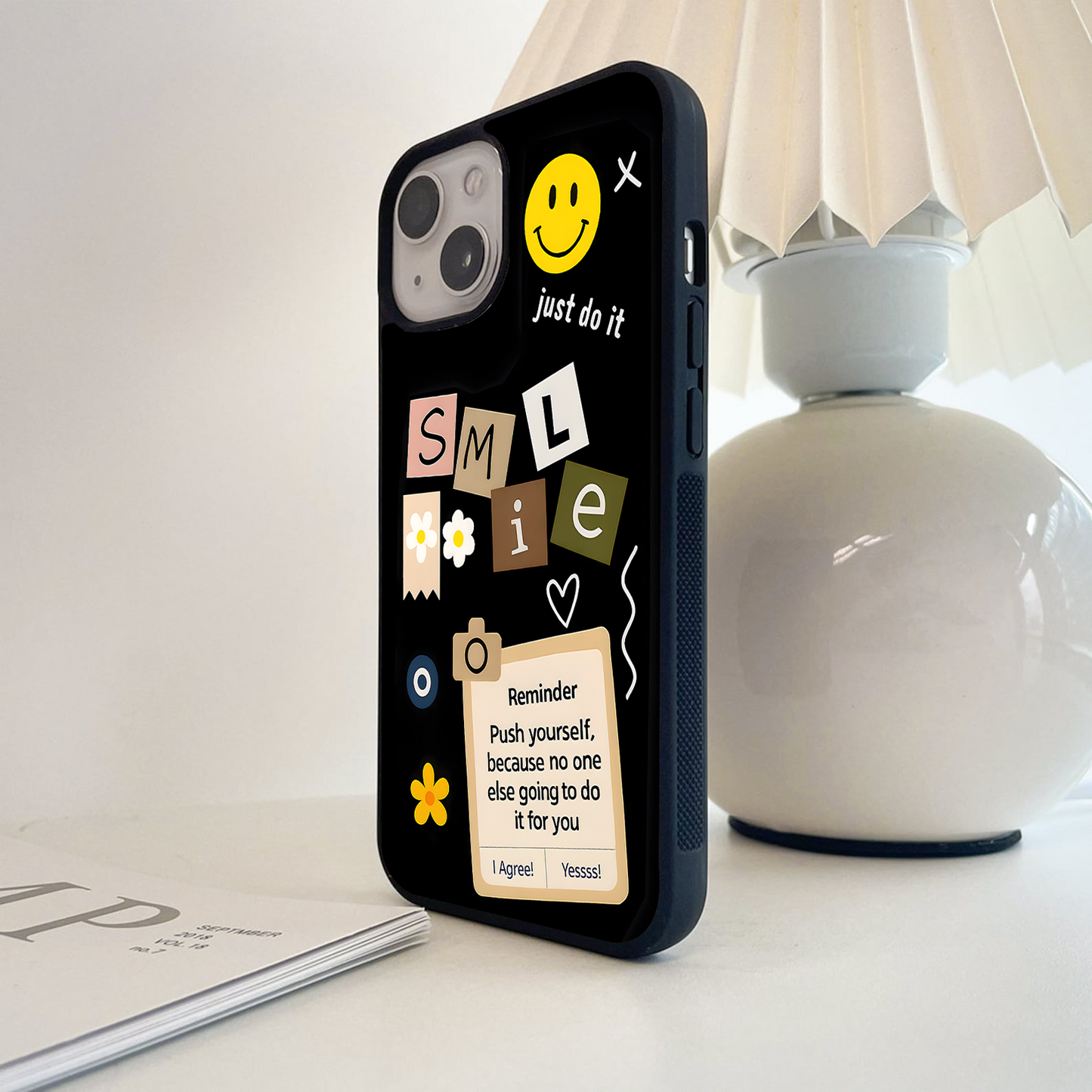 Smile Daily Reminder Glass Case