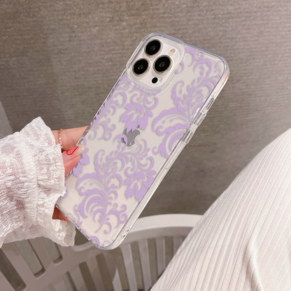 Lavender Petal Fantasy Clear Silicon Cover