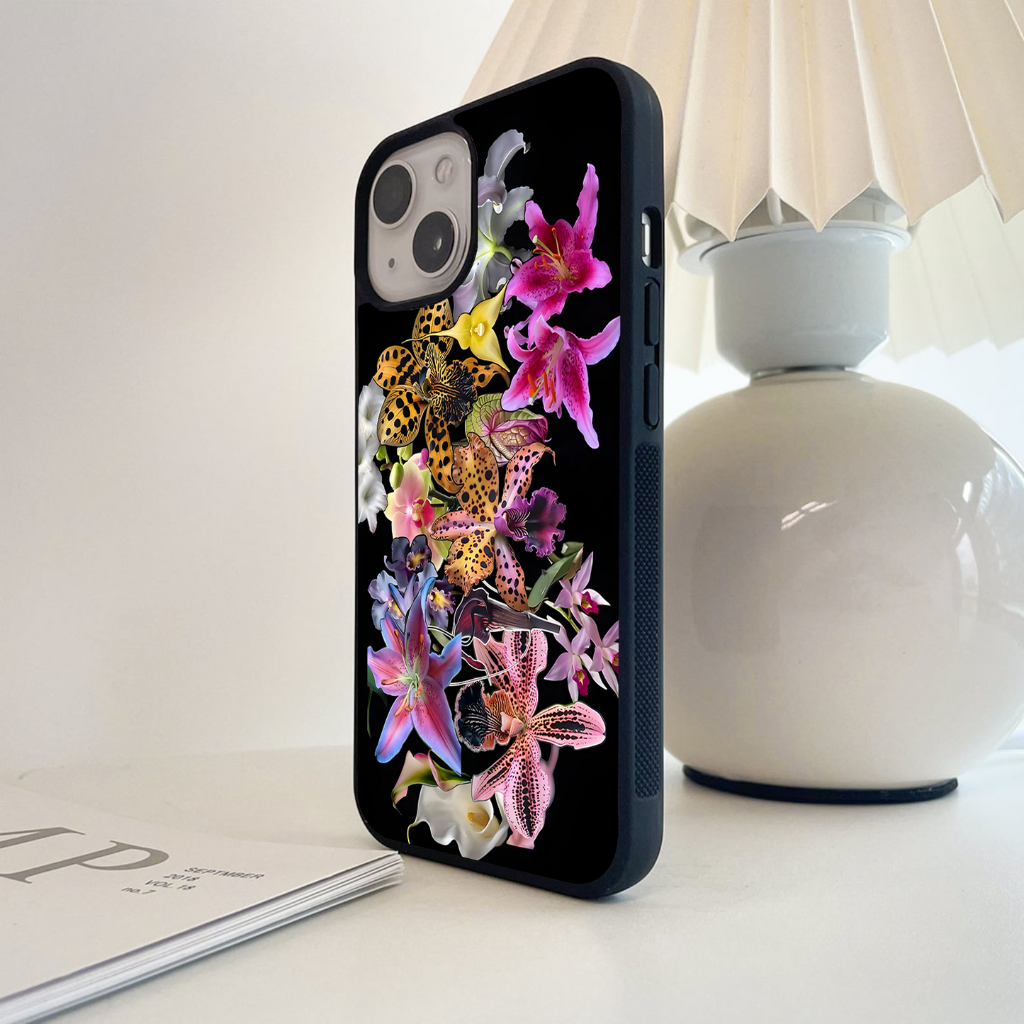 Blooming Orchid Fantasy Glass Case
