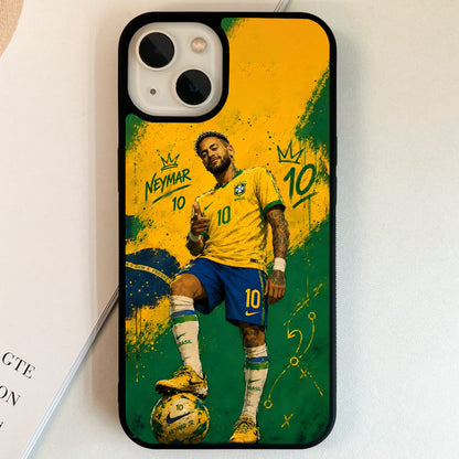 Neymar Brazil Golden King Glass Case