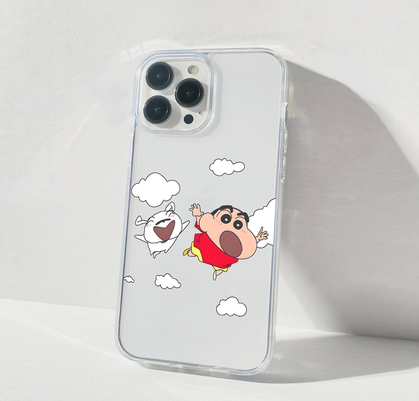 Shinchan Flying Clear Silicon Cover