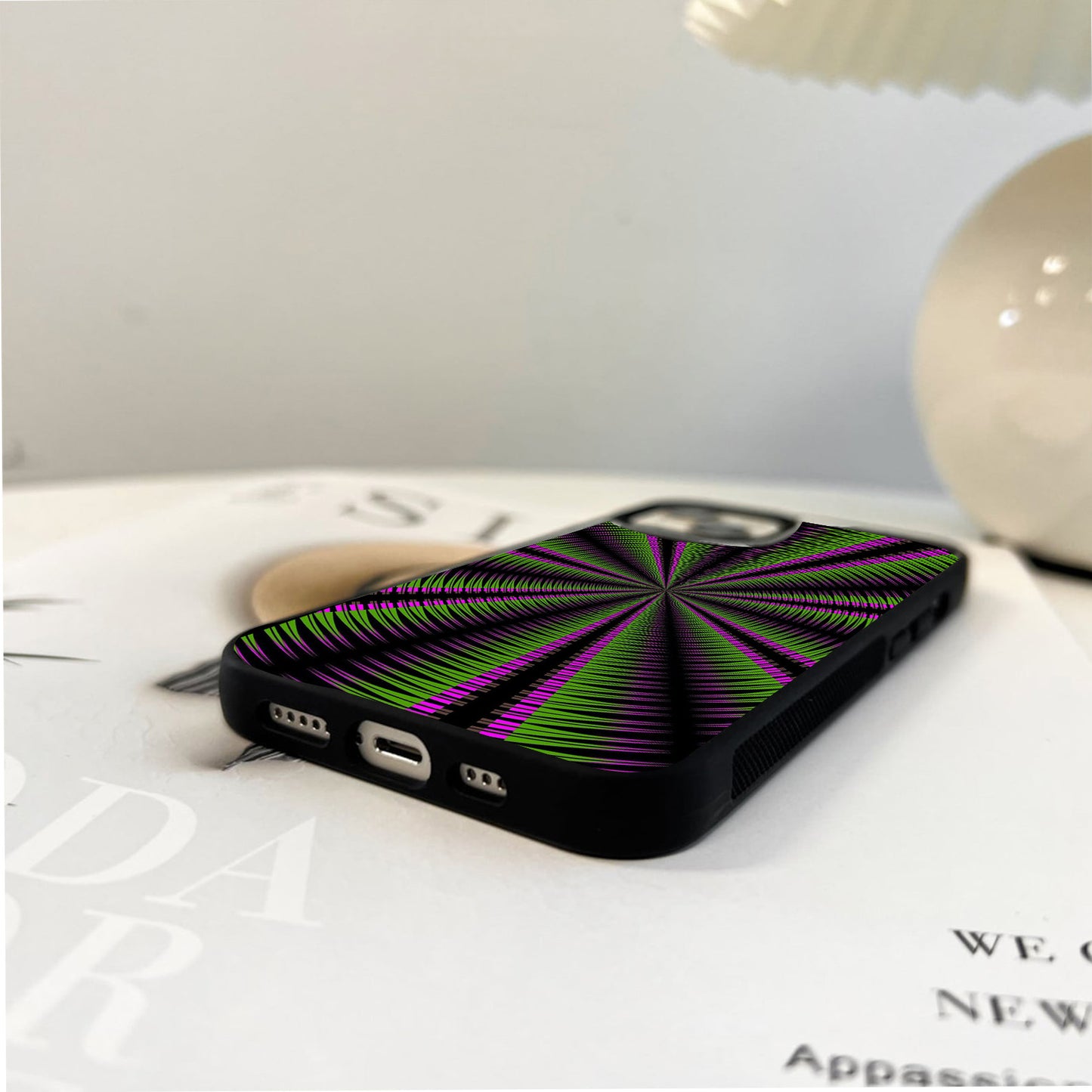 Neon Green Hypnosis Glass Case