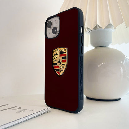 Porsche Golden Crest Noir Glass Case