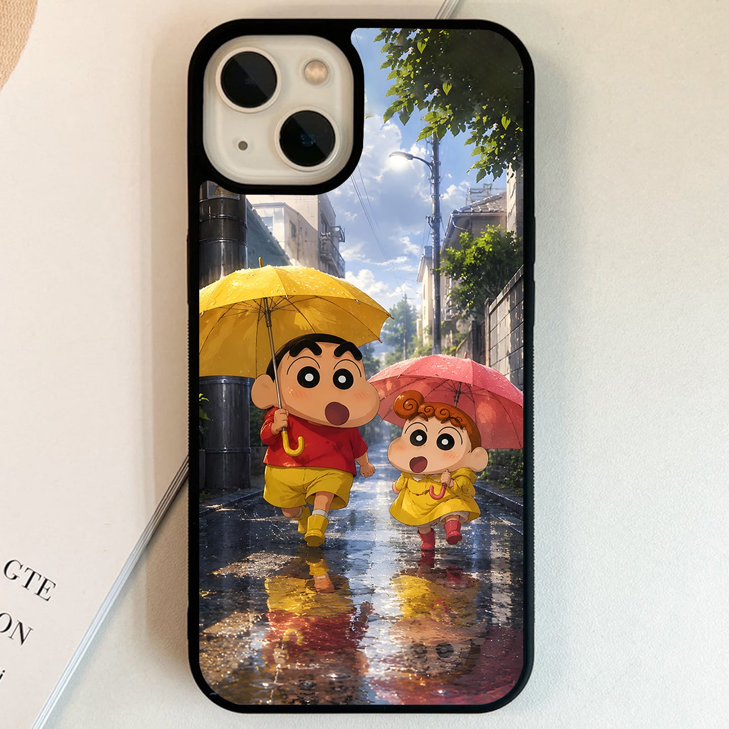 Rainy Day Shinchan Glass Case