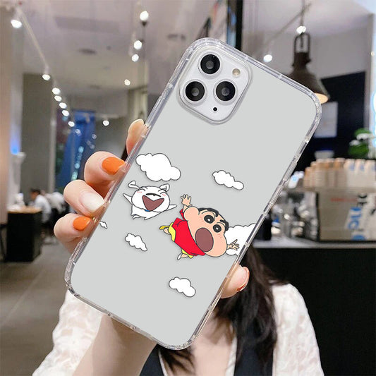 Shinchan Flying Clear Silicon Cover