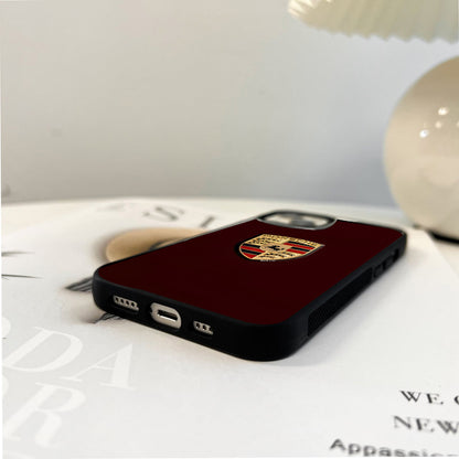 Porsche Golden Crest Noir Glass Case