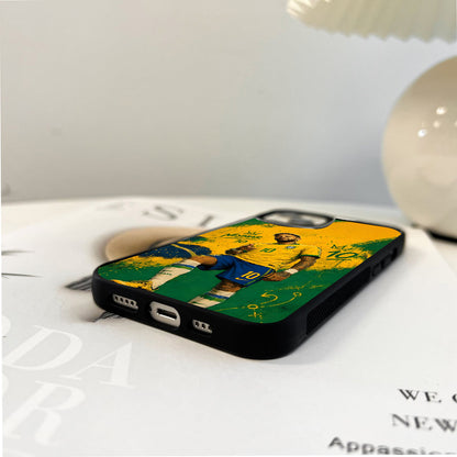 Neymar Brazil Golden King Glass Case