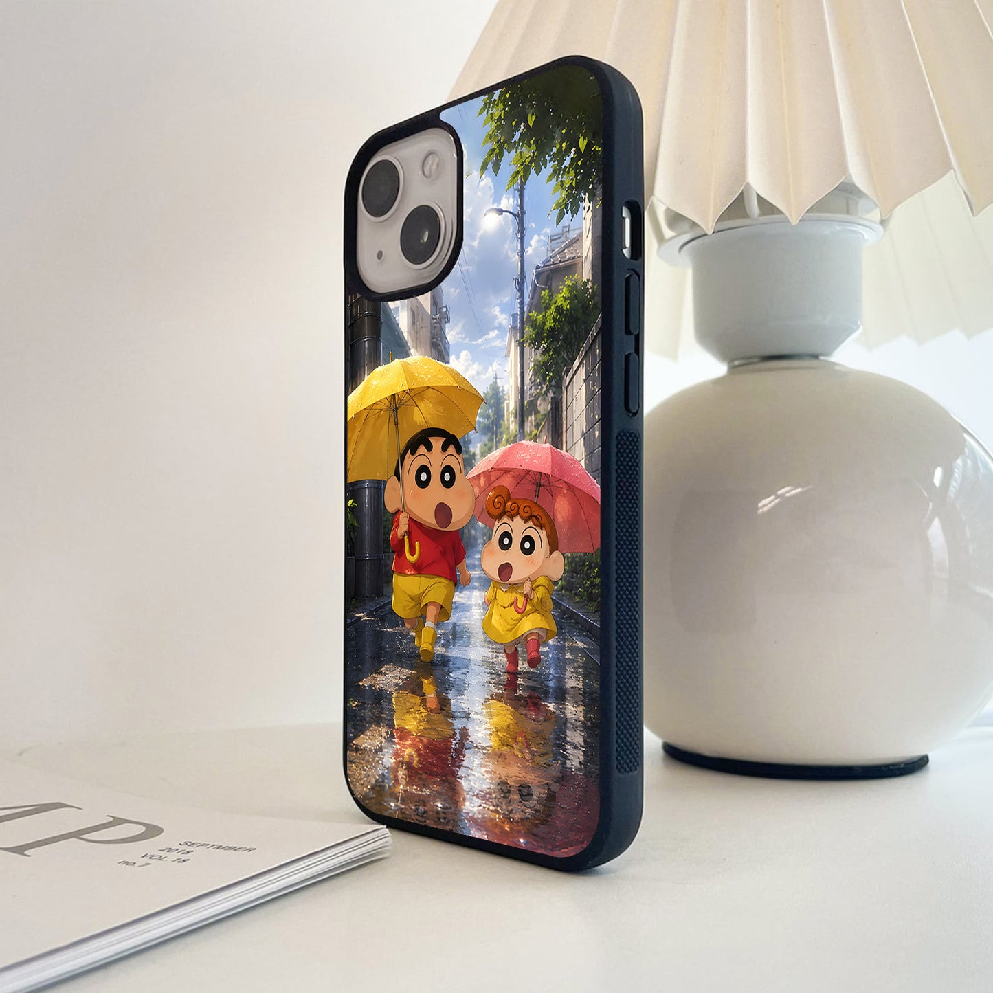 Rainy Day Shinchan Glass Case