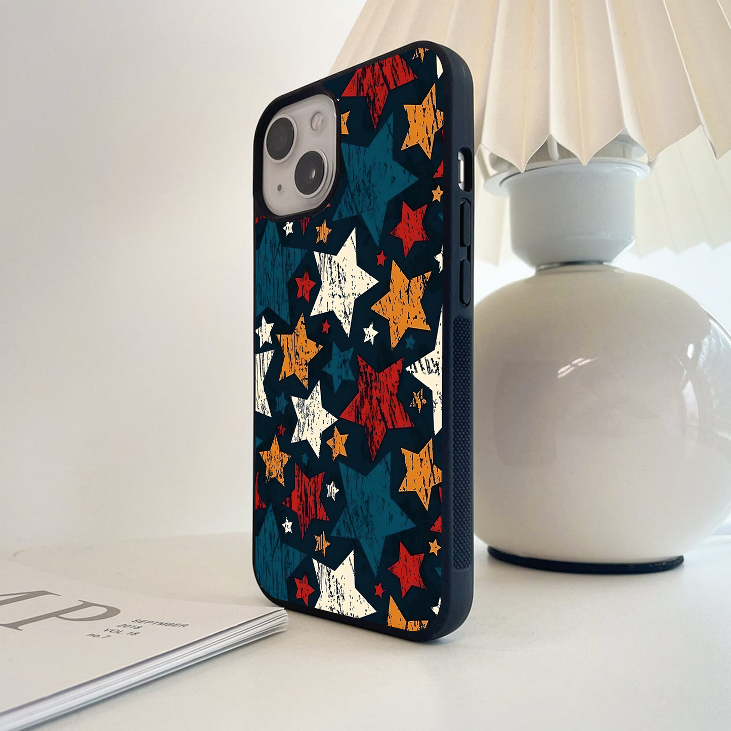 Regal Stars Pattern Glass Case