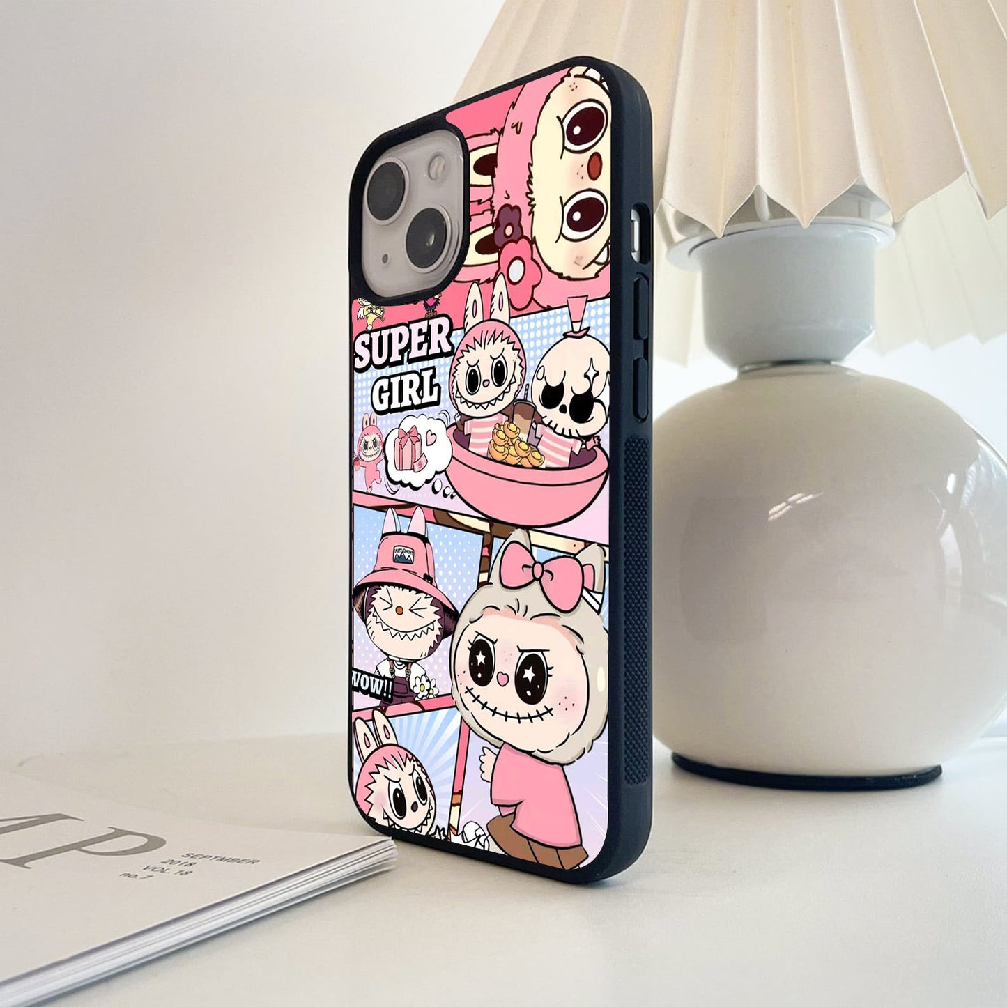 Aesthetic Labubu Glass Case