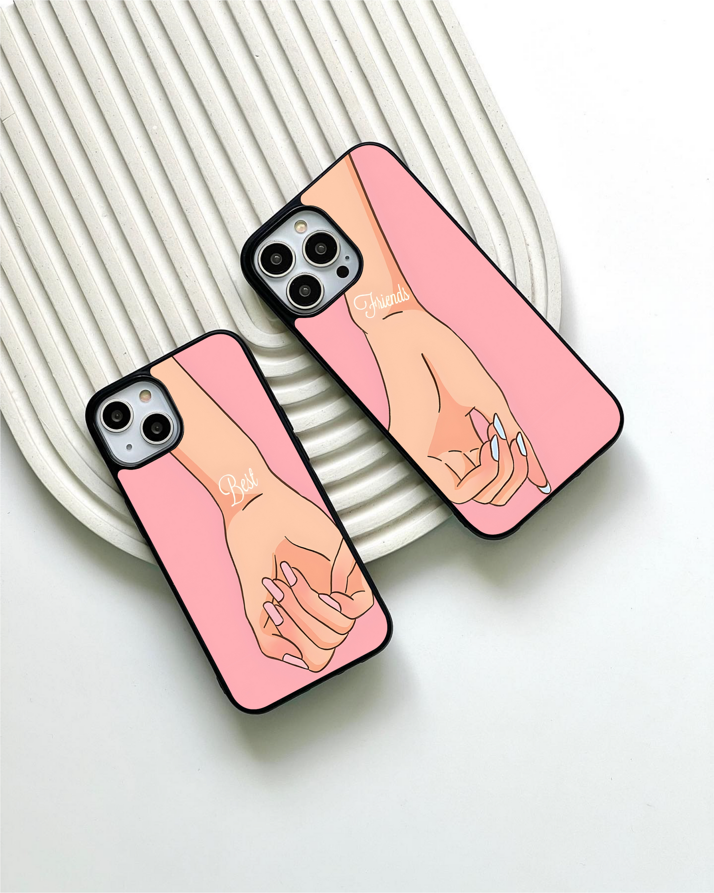 Cute Hand Friendship Glass Case