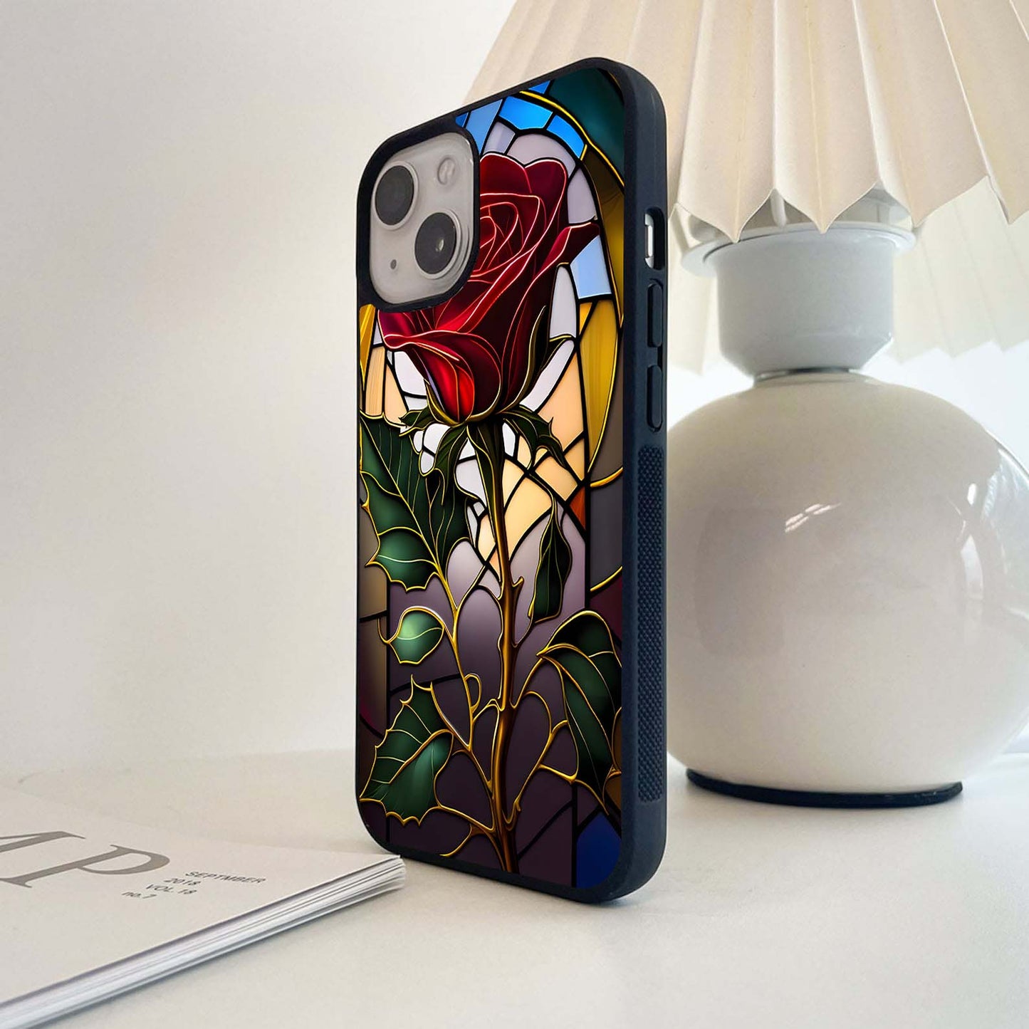 Stained Rose Vibe Glass Case