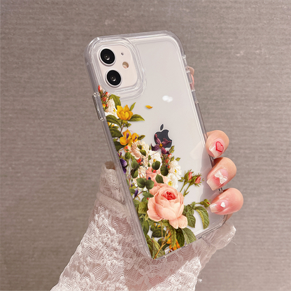 Side Floral Bouquet Clear Silicon Cover