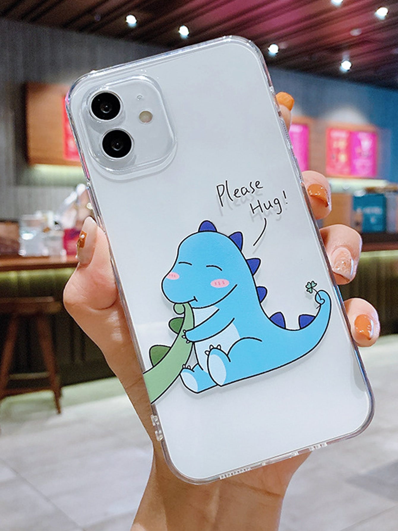 Couple Hug Me Dragon Clear Silicon Case Cover