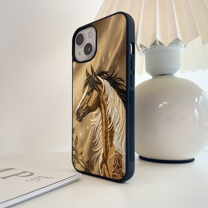 IPhone Glass Case Urgalaxy Personalized Horse Wood Grain Magnetic Glass Phone Case For IPhone 14/15/16 Pro Max (Wine Colour) IPhone Glass Case Urgalaxy Personalized Horse Wood Grain Magnetic Glass Phone Case For IPhone 14/15/16 Pro Max (Wine Colour)