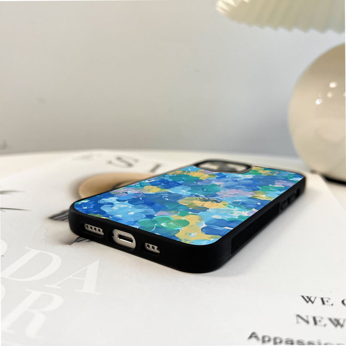 Ocean Bloom Swirl Glass Case