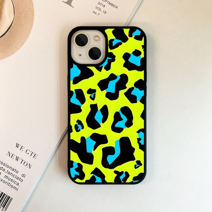 Neon Leopard Glass Case