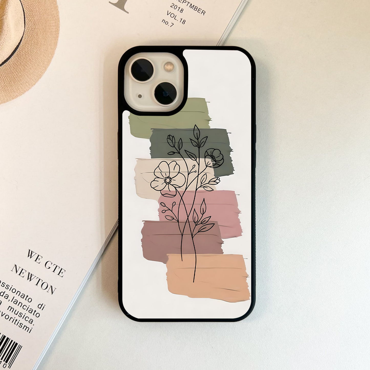 Muted Brush Swatches Glass Case