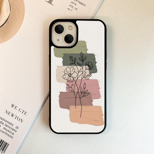 Muted Brush Swatches Glass Case