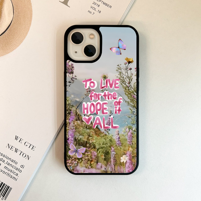 Hopeful Bloom Sky Glass Case