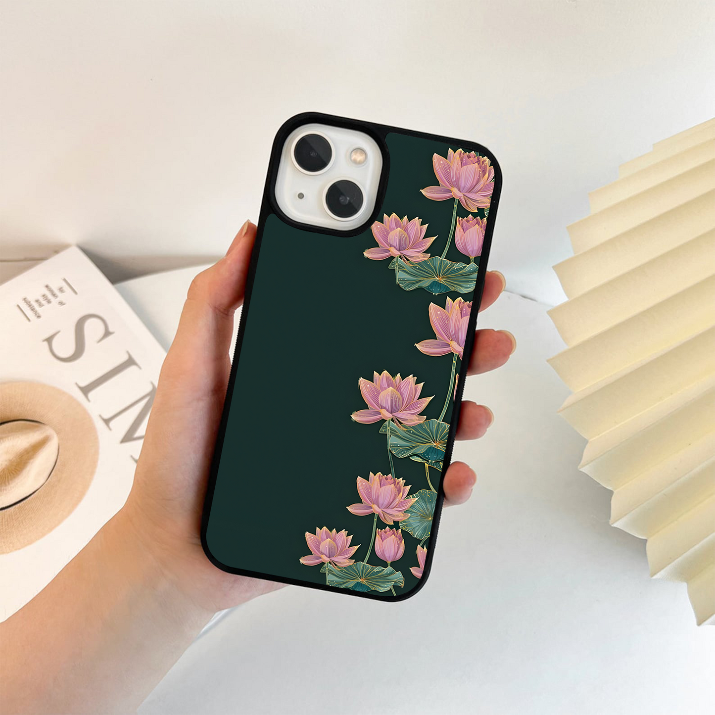 Lotus Bloom Serenity Glass Case