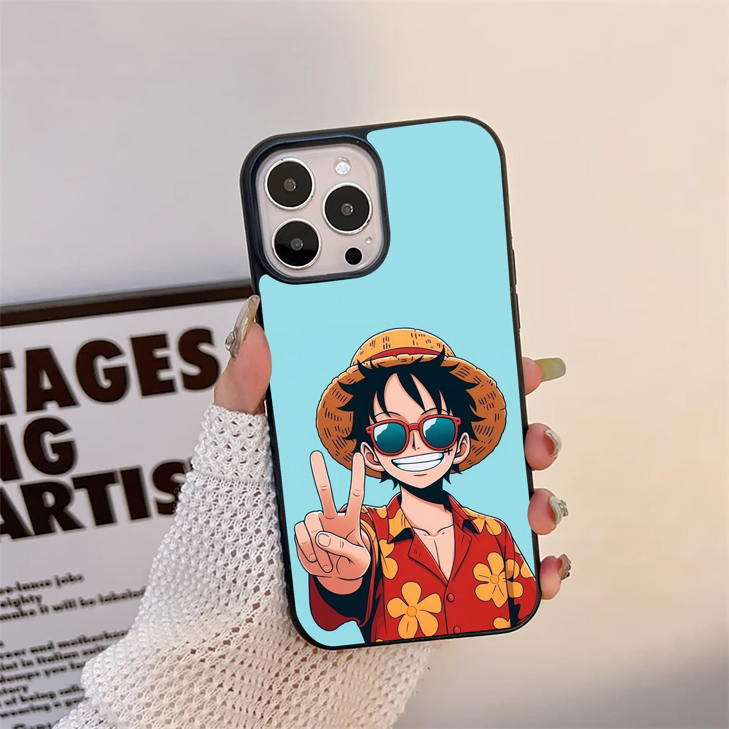 Luffy Happy Glass Case