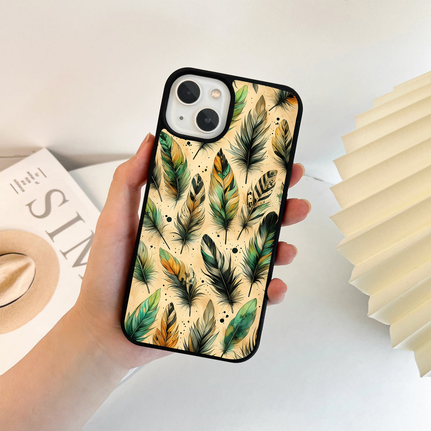 Nature’s Feathered Glass Case