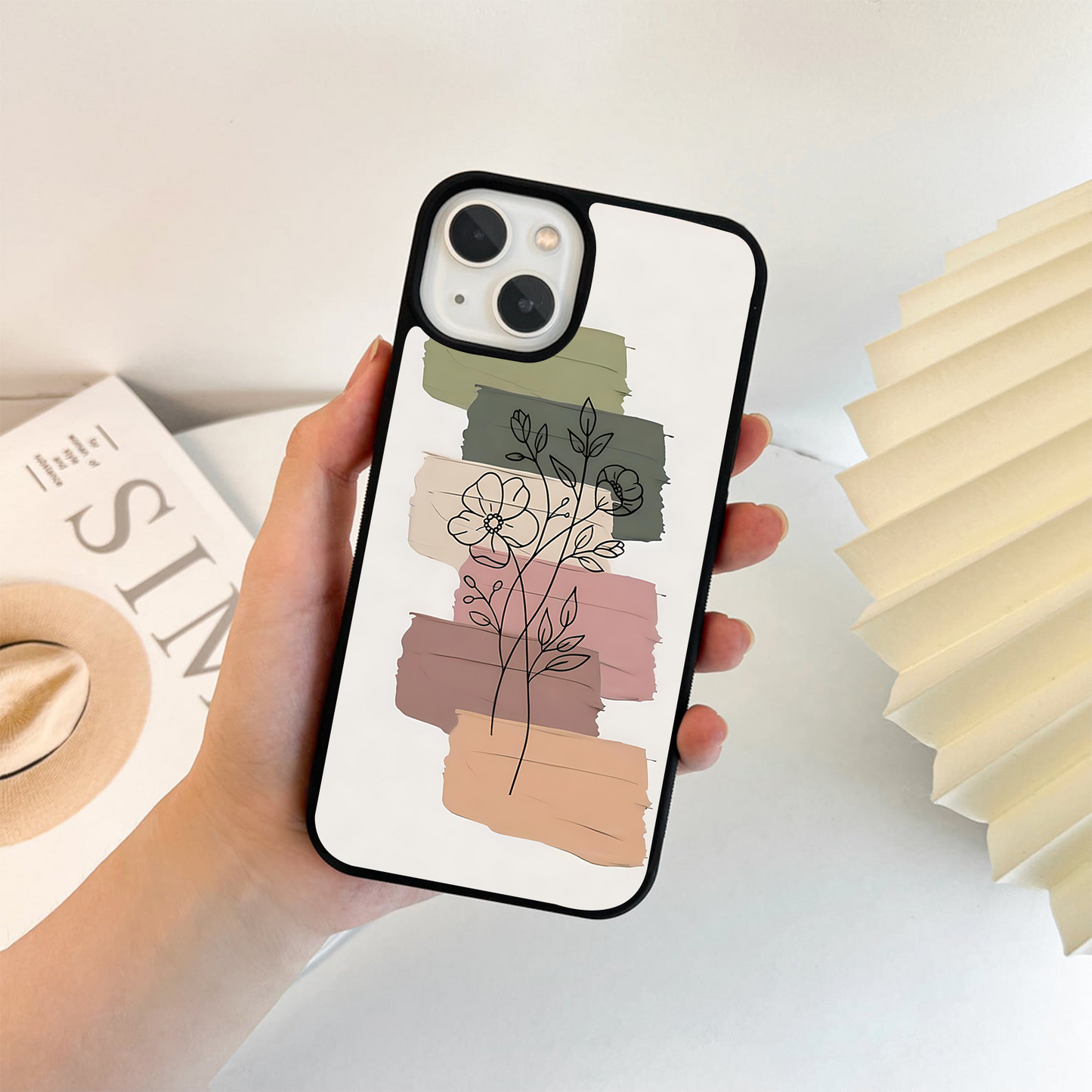 Muted Brush Swatches Glass Case