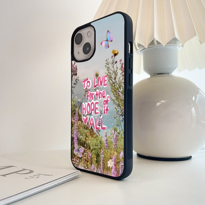 Hopeful Bloom Sky Glass Case