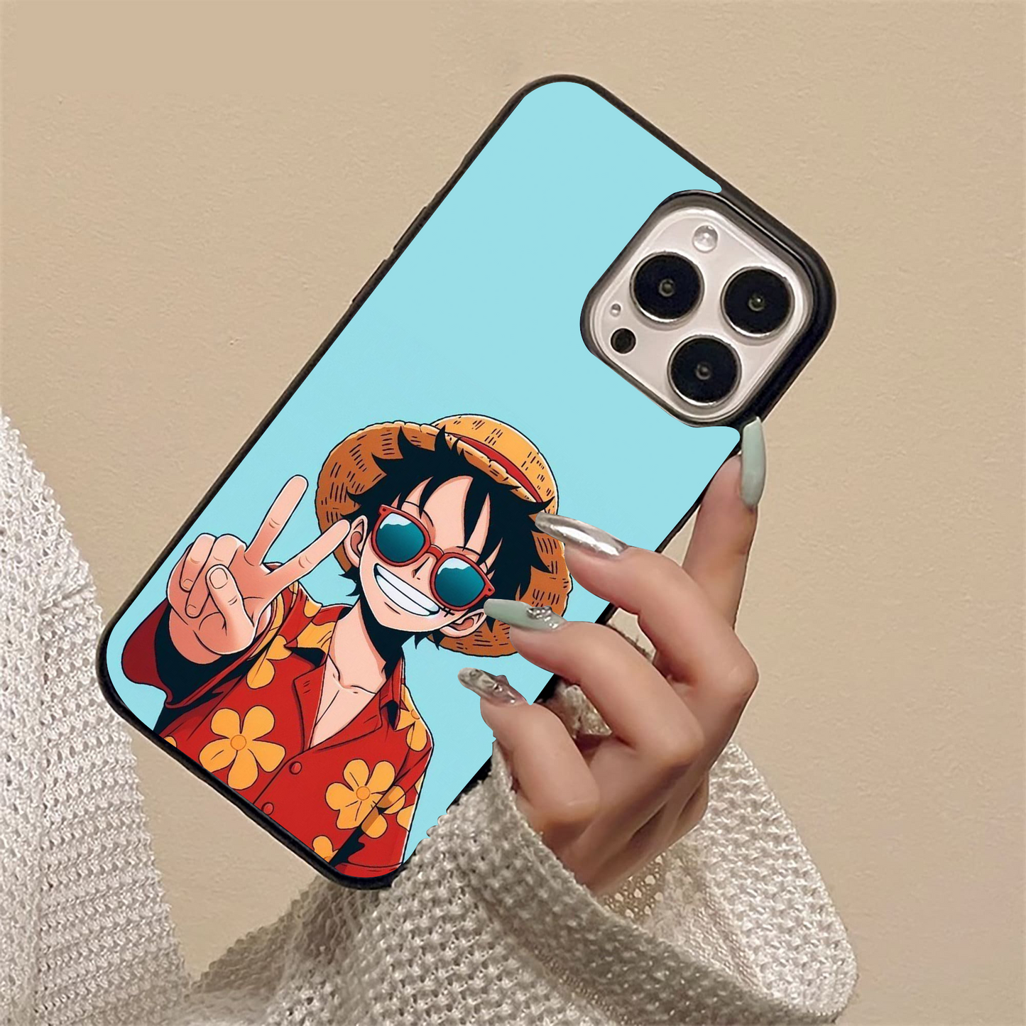 Luffy Happy Glass Case