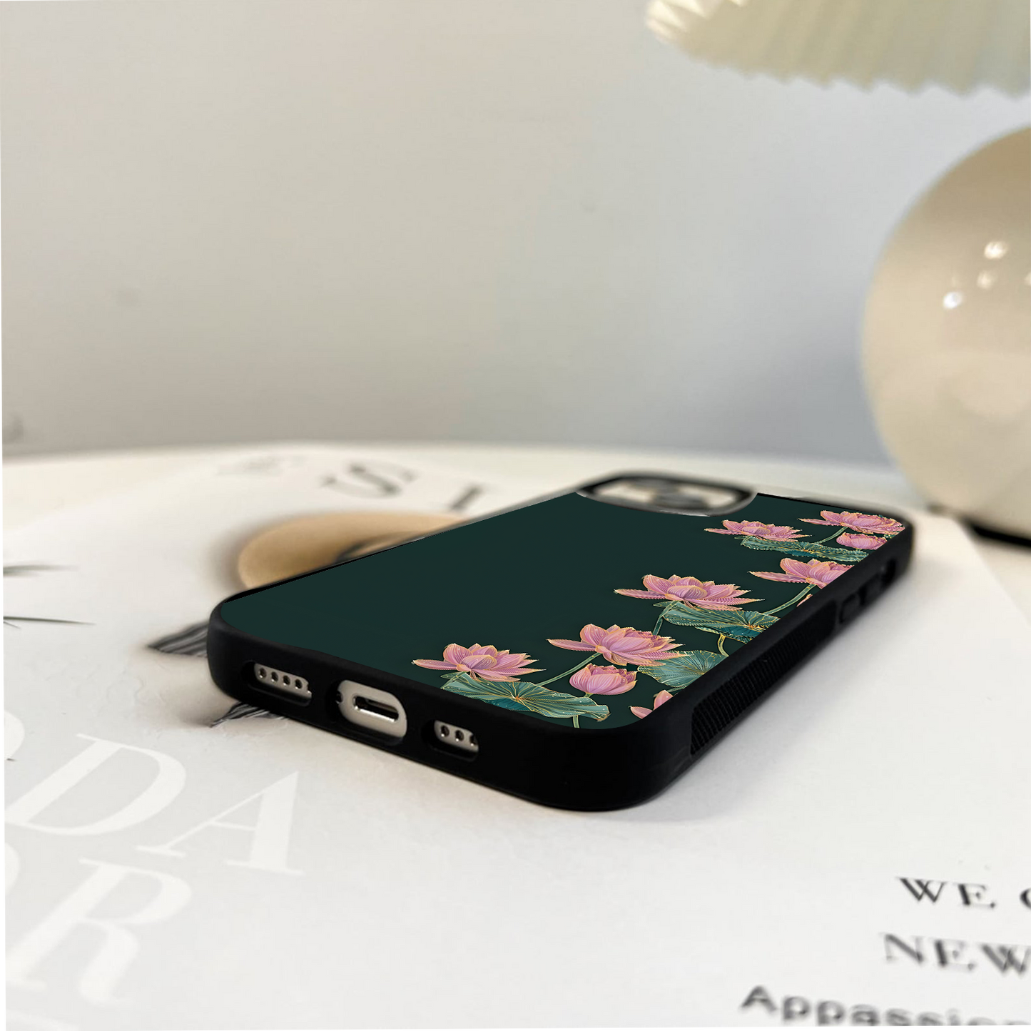 Lotus Bloom Serenity Glass Case