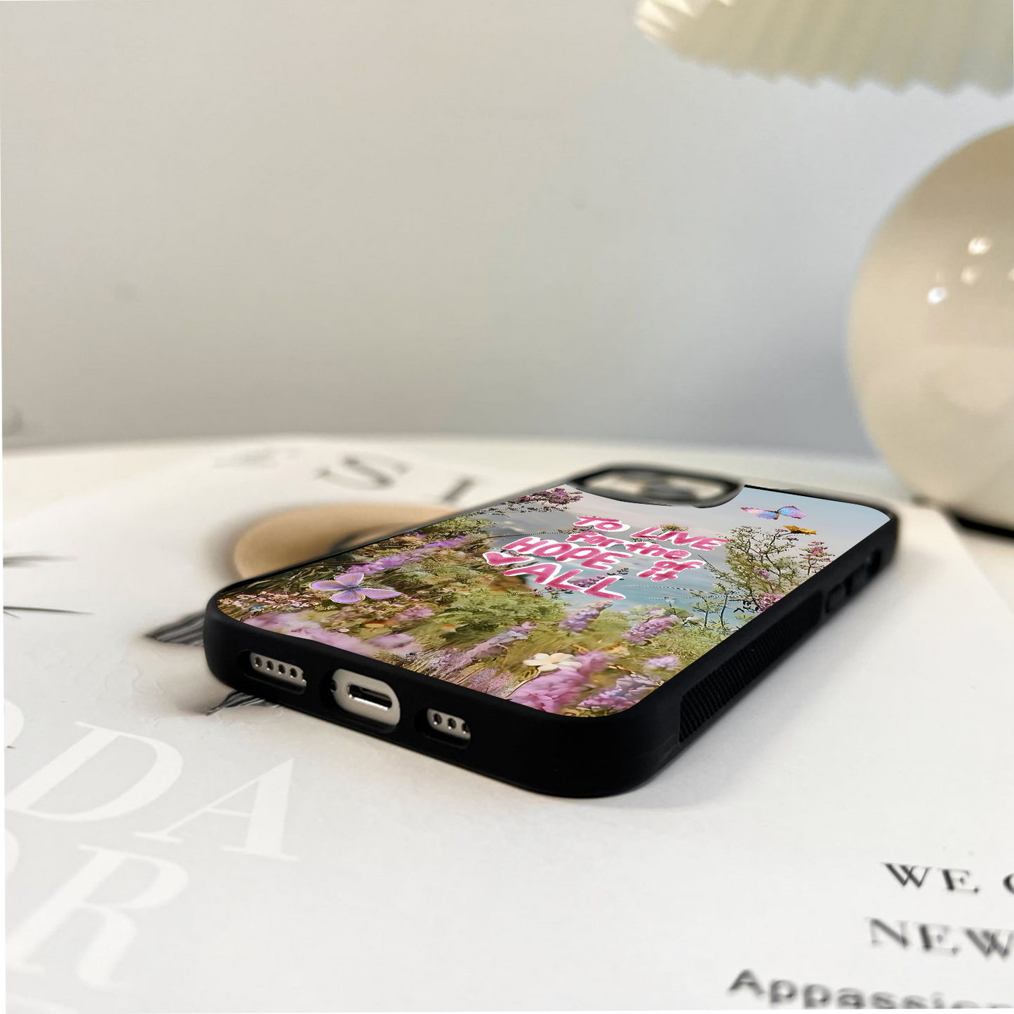 Hopeful Bloom Sky Glass Case