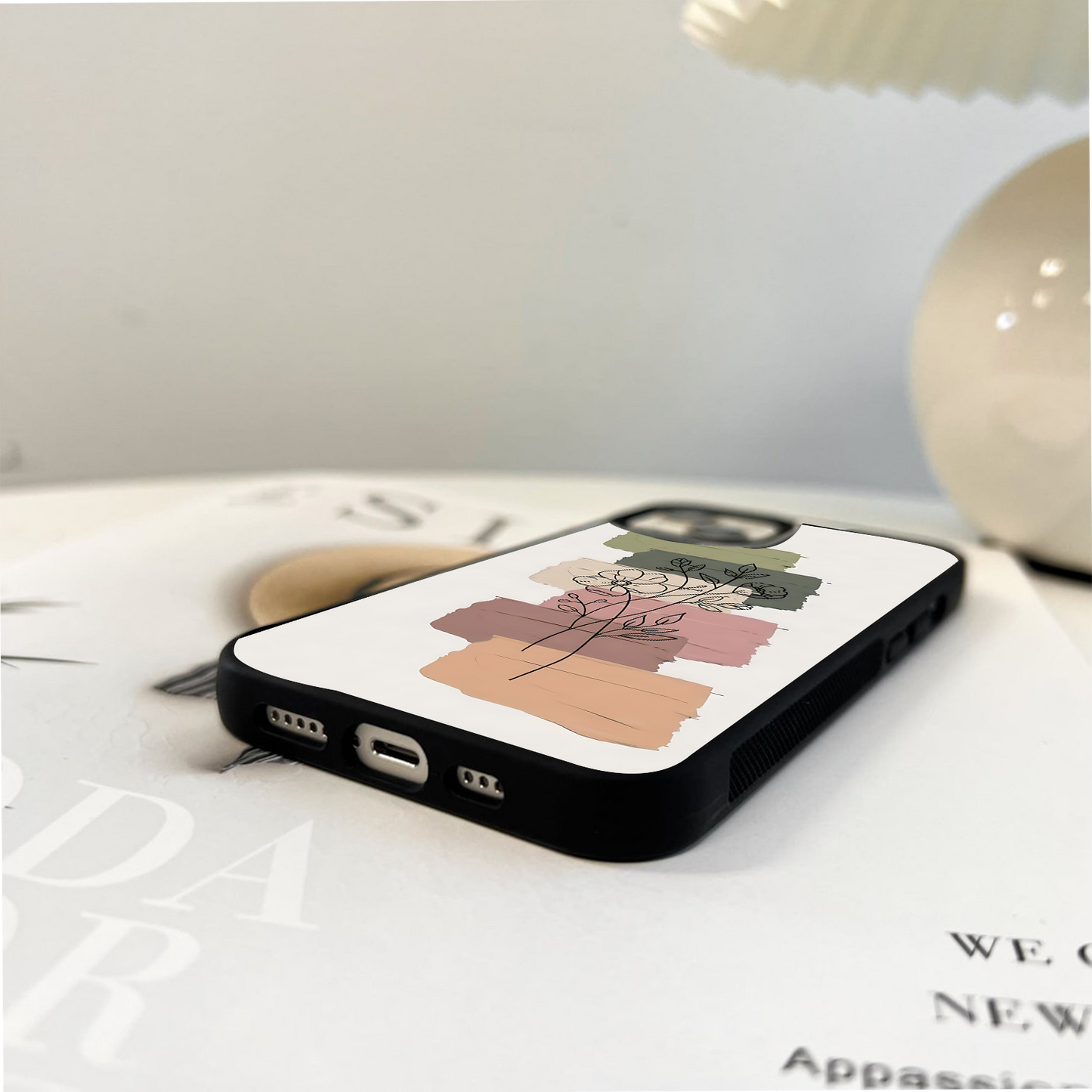 Muted Brush Swatches Glass Case