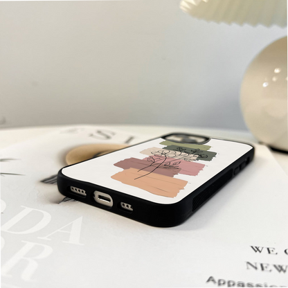 Muted Brush Swatches Glass Case