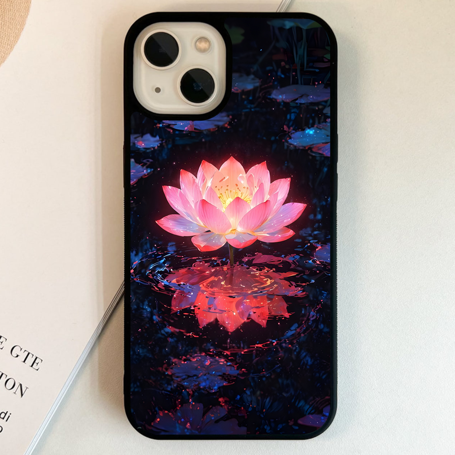 Luminous Lotus Glow Glass Case – Phone Villa