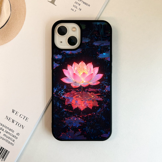 Luminous Lotus Glow Glass Case